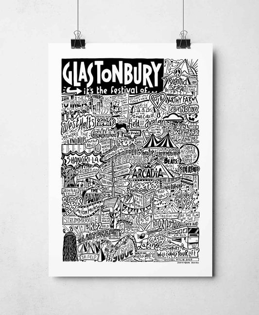 Glastonbury Landmarks By Sketchbook Design