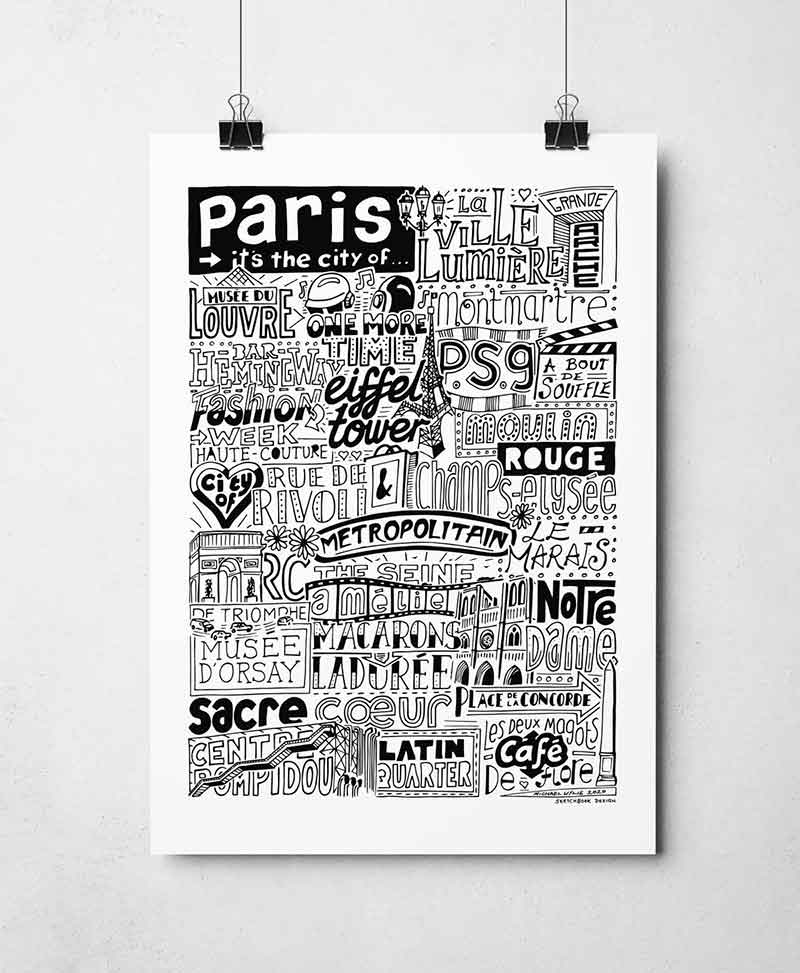 Paris Landmarks By Sketchbook Design