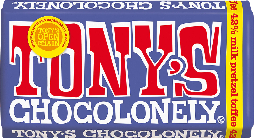Tony's Dark Milk Pretzel Toffee 42% Chocolate Bar