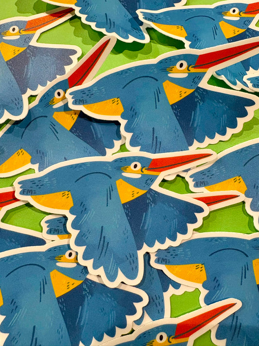 Kingfisher Matte Vinyl Sticker