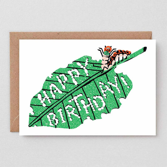 Caterpillar Happy Birthday Card by Wrap Magazine
