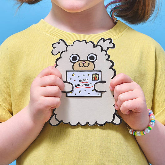 Dog with Mini Card Kid's Greetings Card