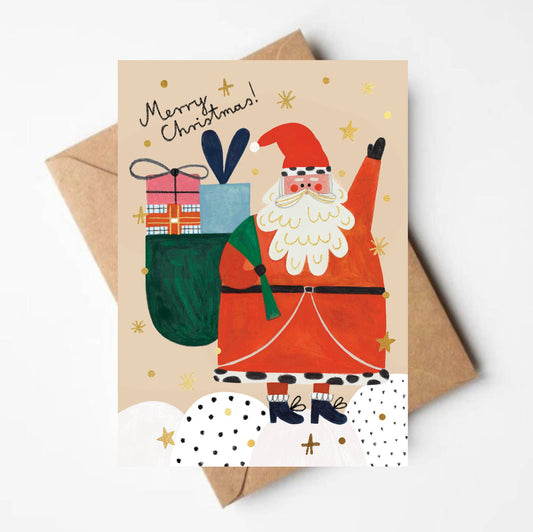 SANTA gold foil card