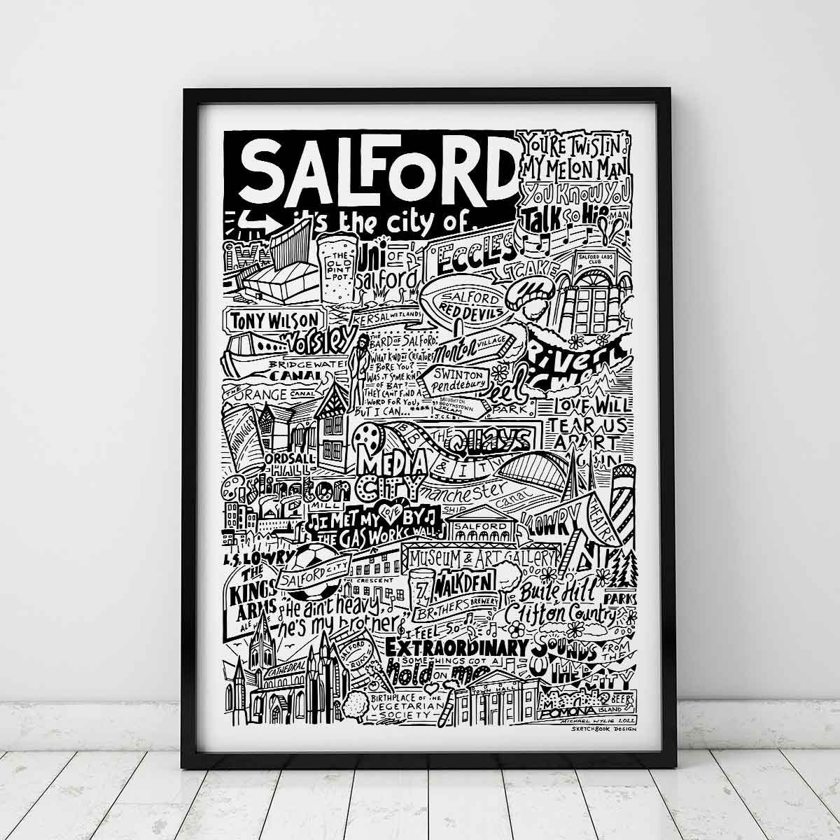Salford Landmarks It's The City Of Art Print
