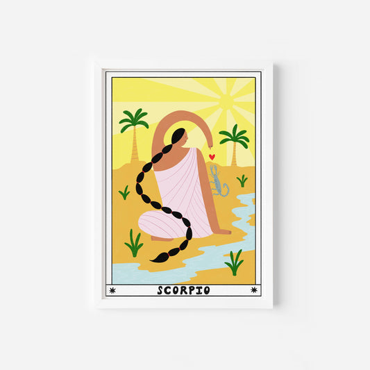 Tarot Scorpio Horoscope A4 Art Print