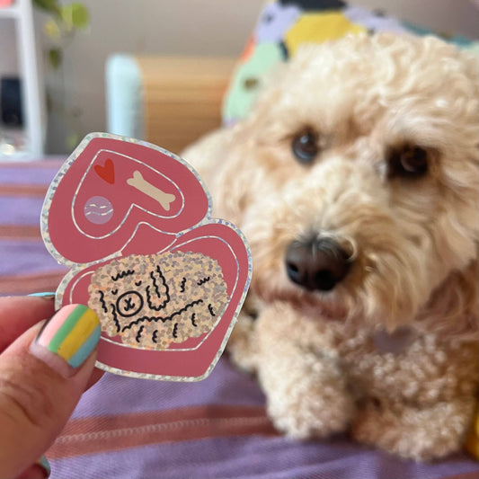 Dog Trinket Glitter Sticker