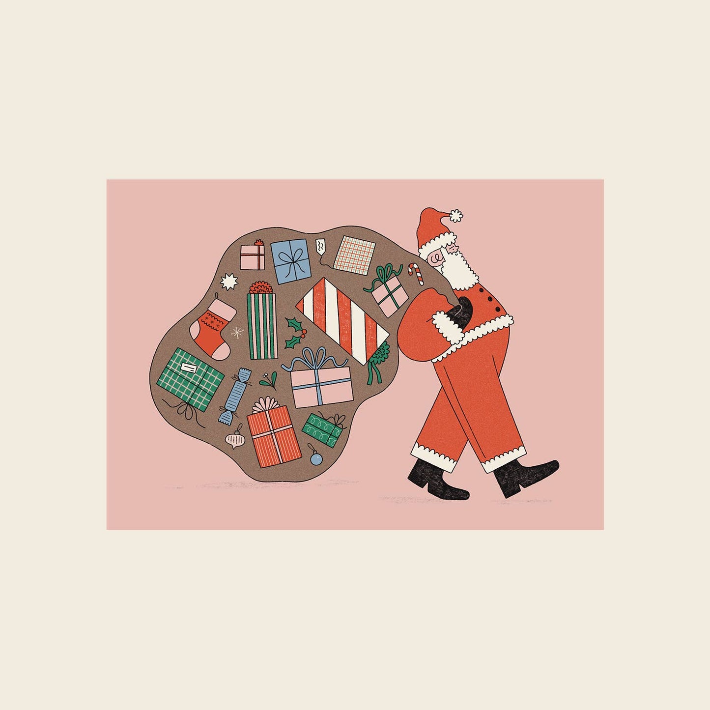 Santa Sack Christmas Card - Hollie Fuller
