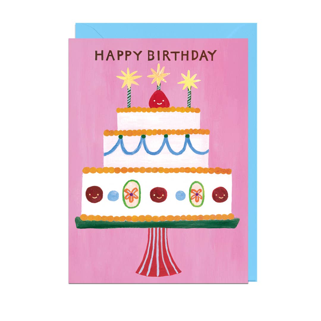 Happy Birthday Cake Greeting Card