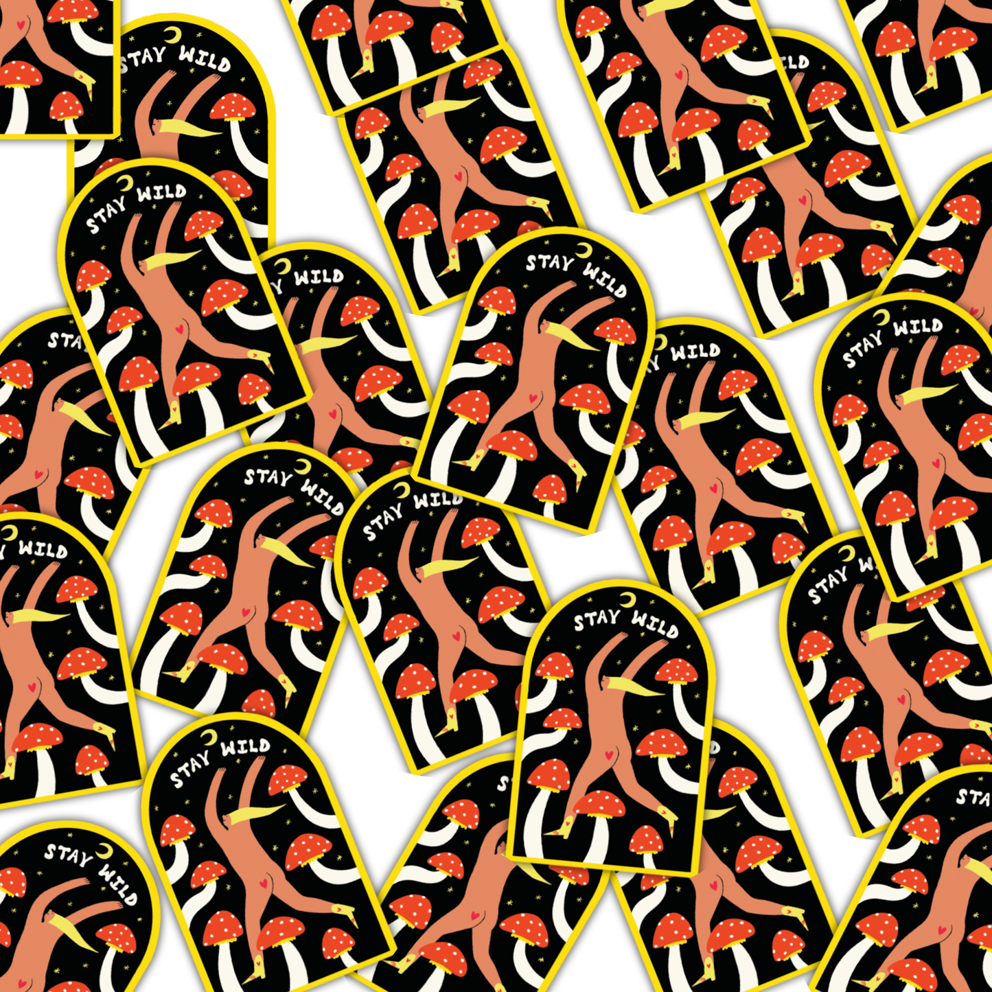 Stay Wild Mushroom Vinyl Sticker