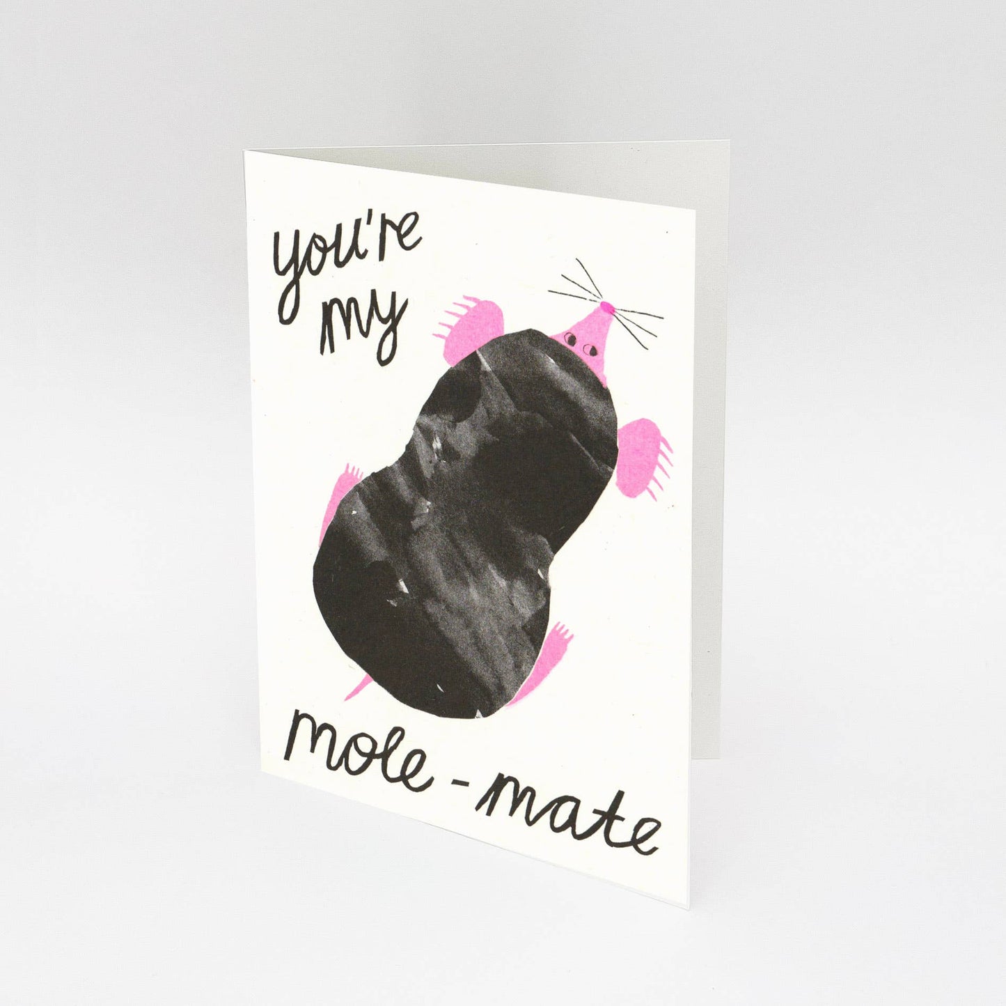 'Mole-Mate' card | Risograph Printed | Punny Love Card