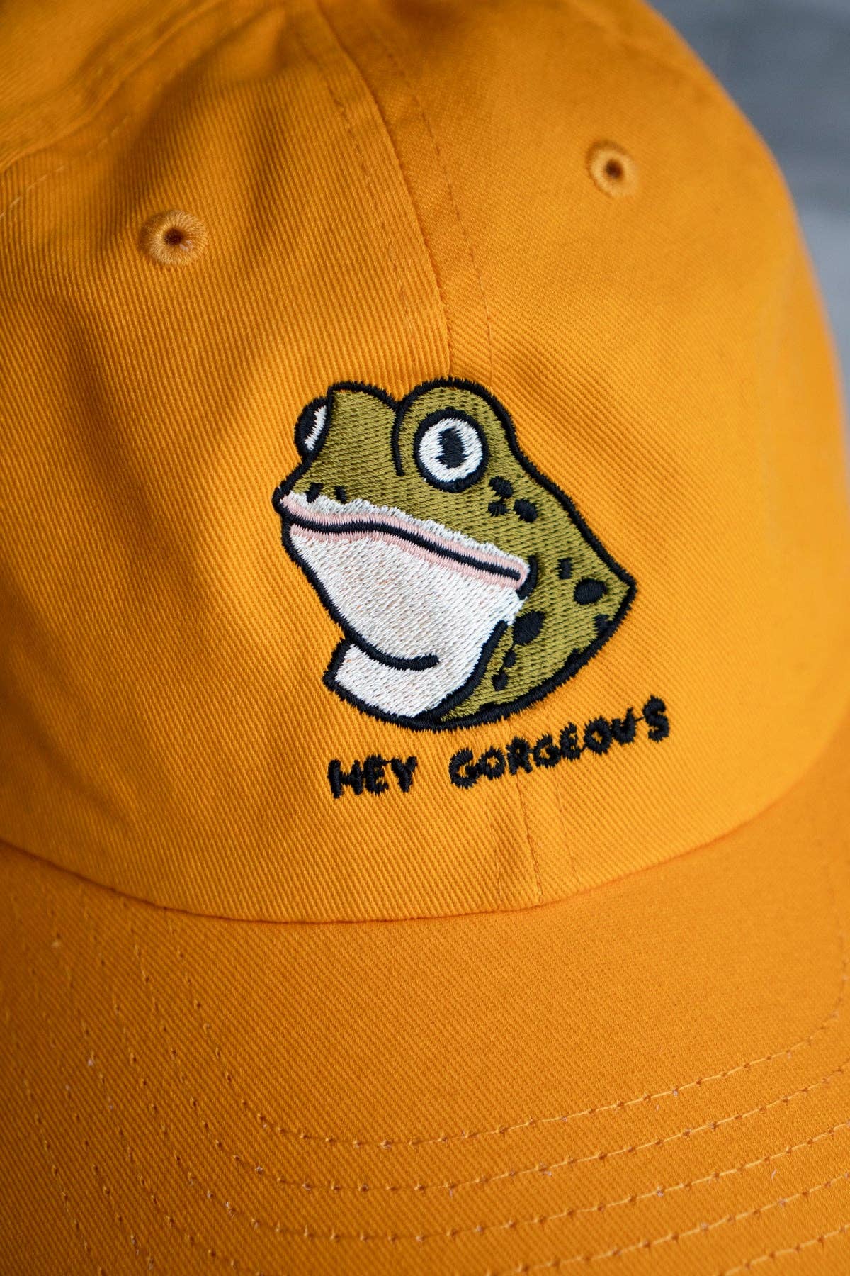 Hey Gorgeous Frog Hat | Embroidered Dad Hat