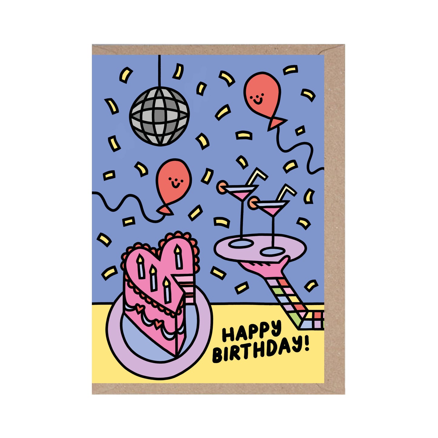Happy Birthday Disco Ball Greeting Card