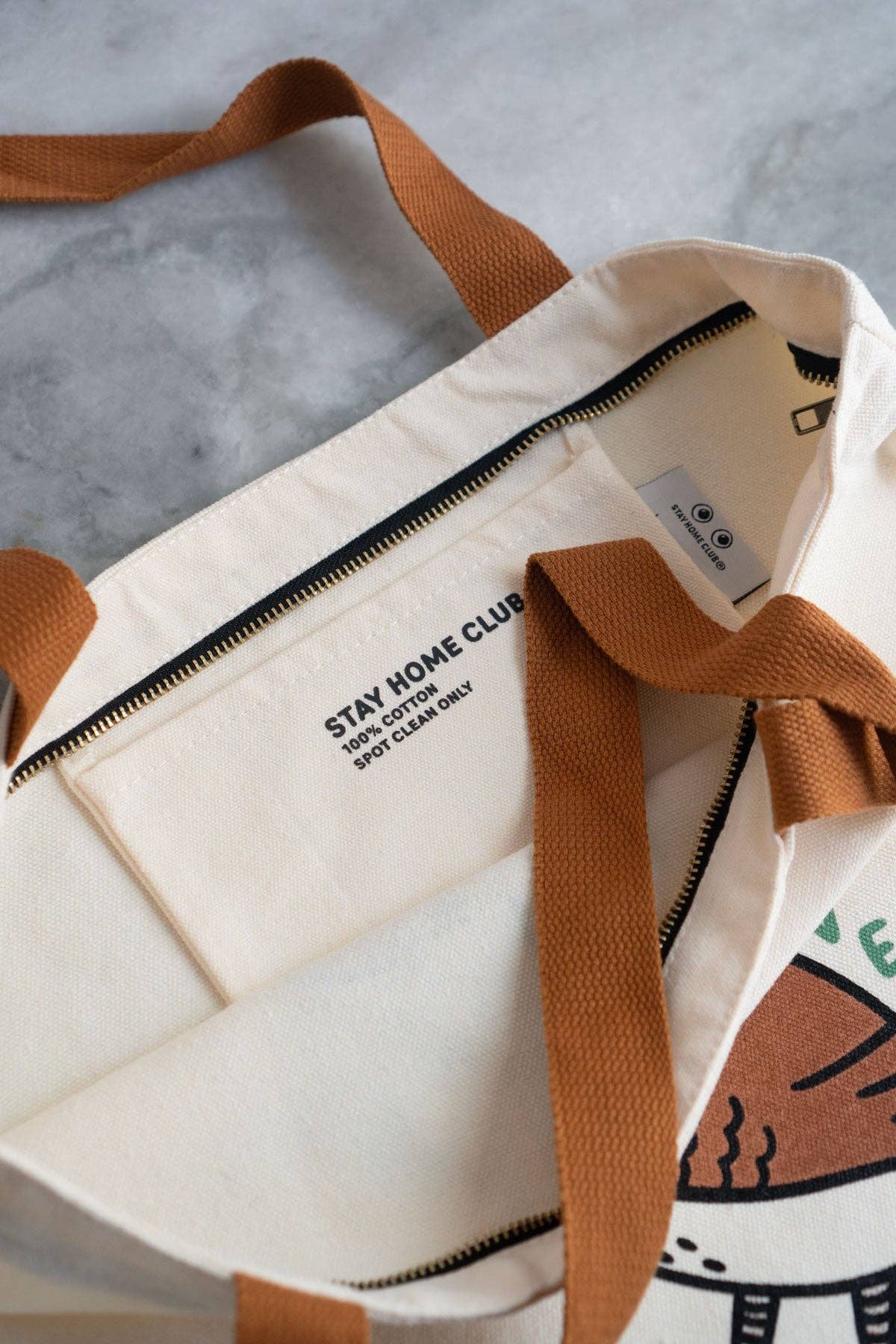 Little Treat Big Zip Tote  | Huge Zippered Canvas Tote