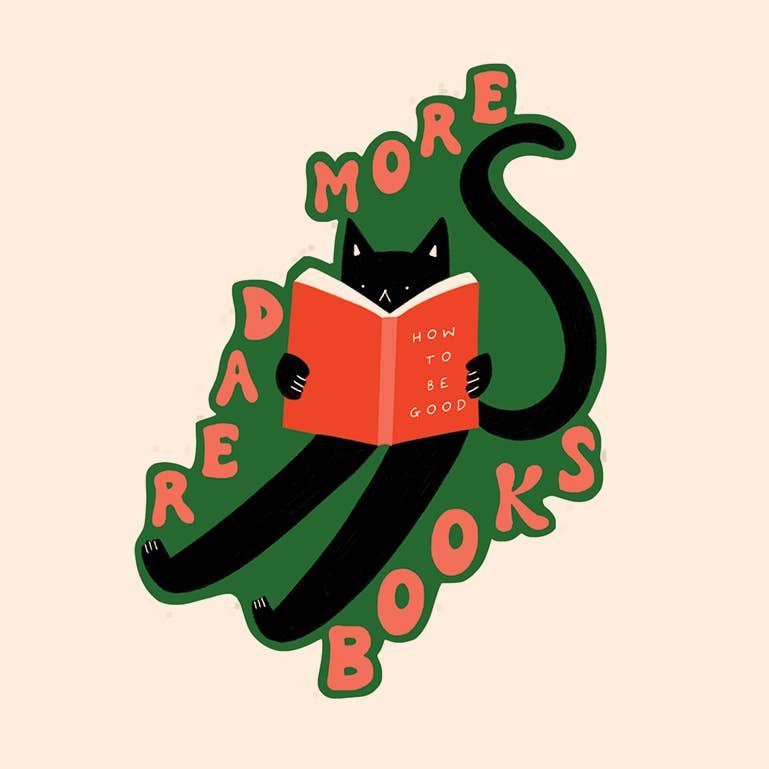 Read More Books Black Cat Vinyl Sticker