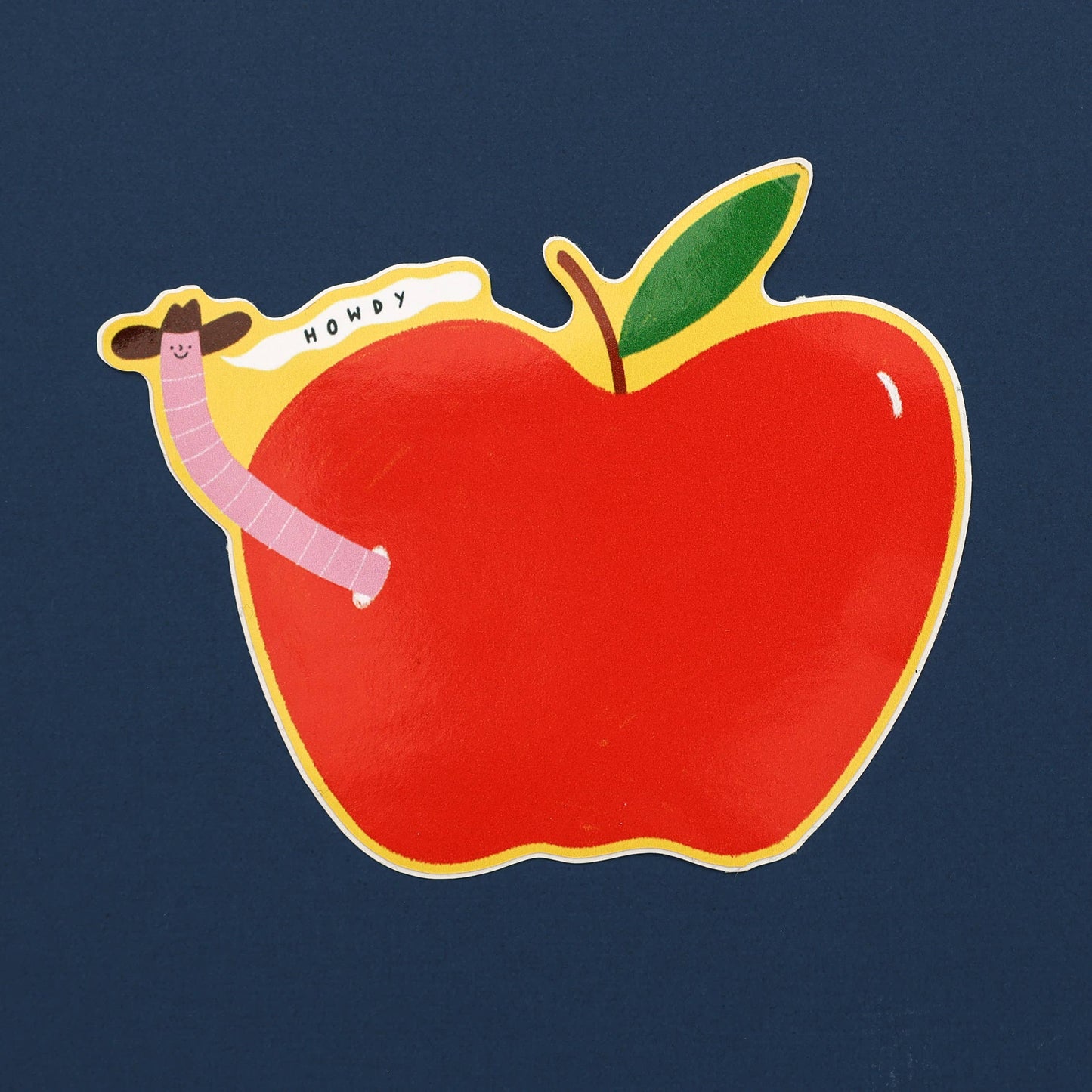 Howdy Worm Vinyl Sticker