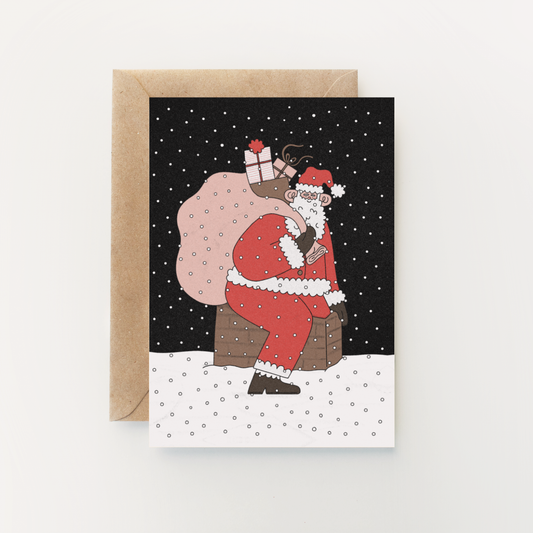 'Santa Chimney' Christmas Card