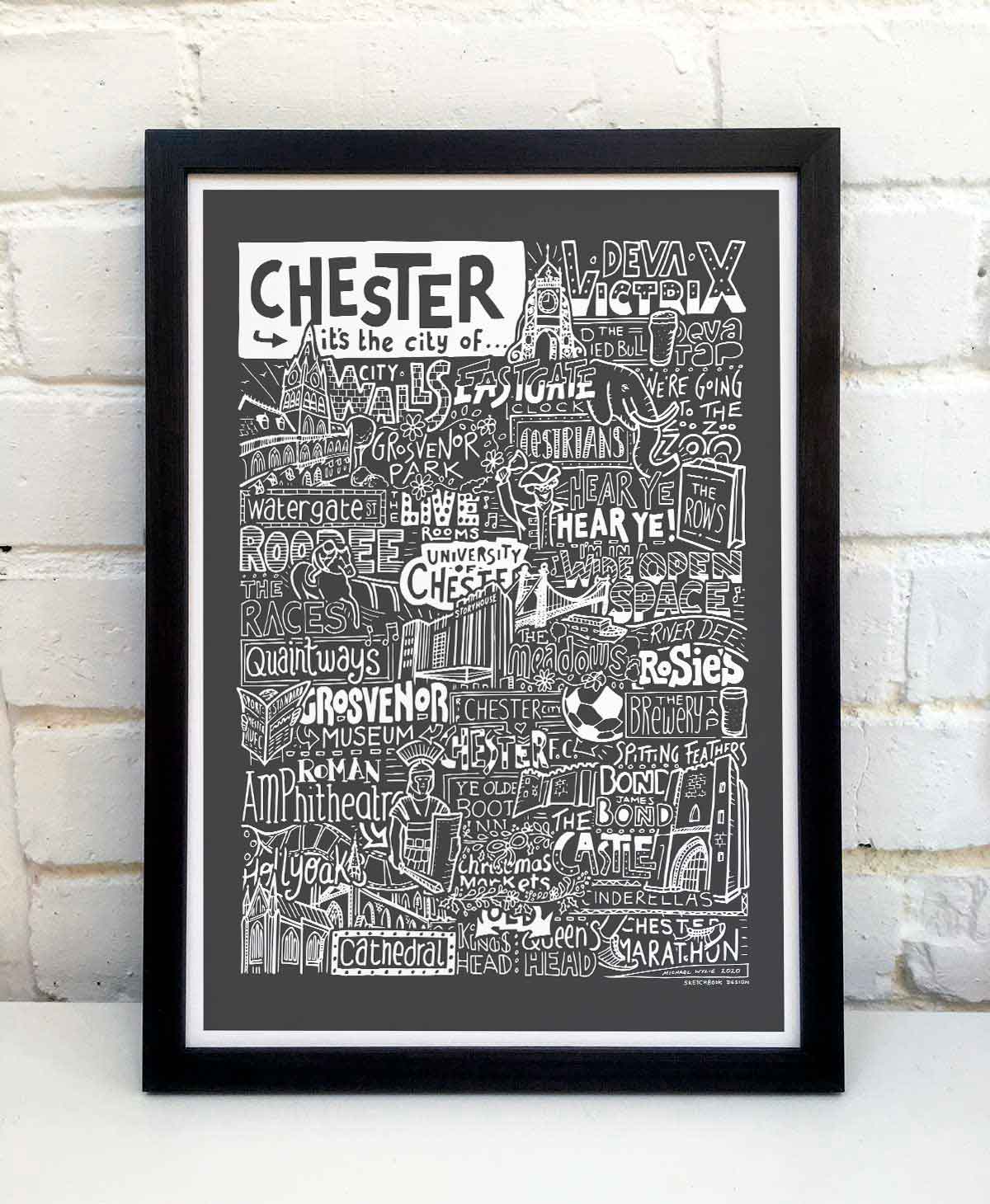 Cheshire Landmarks It's The Place Of Art Print