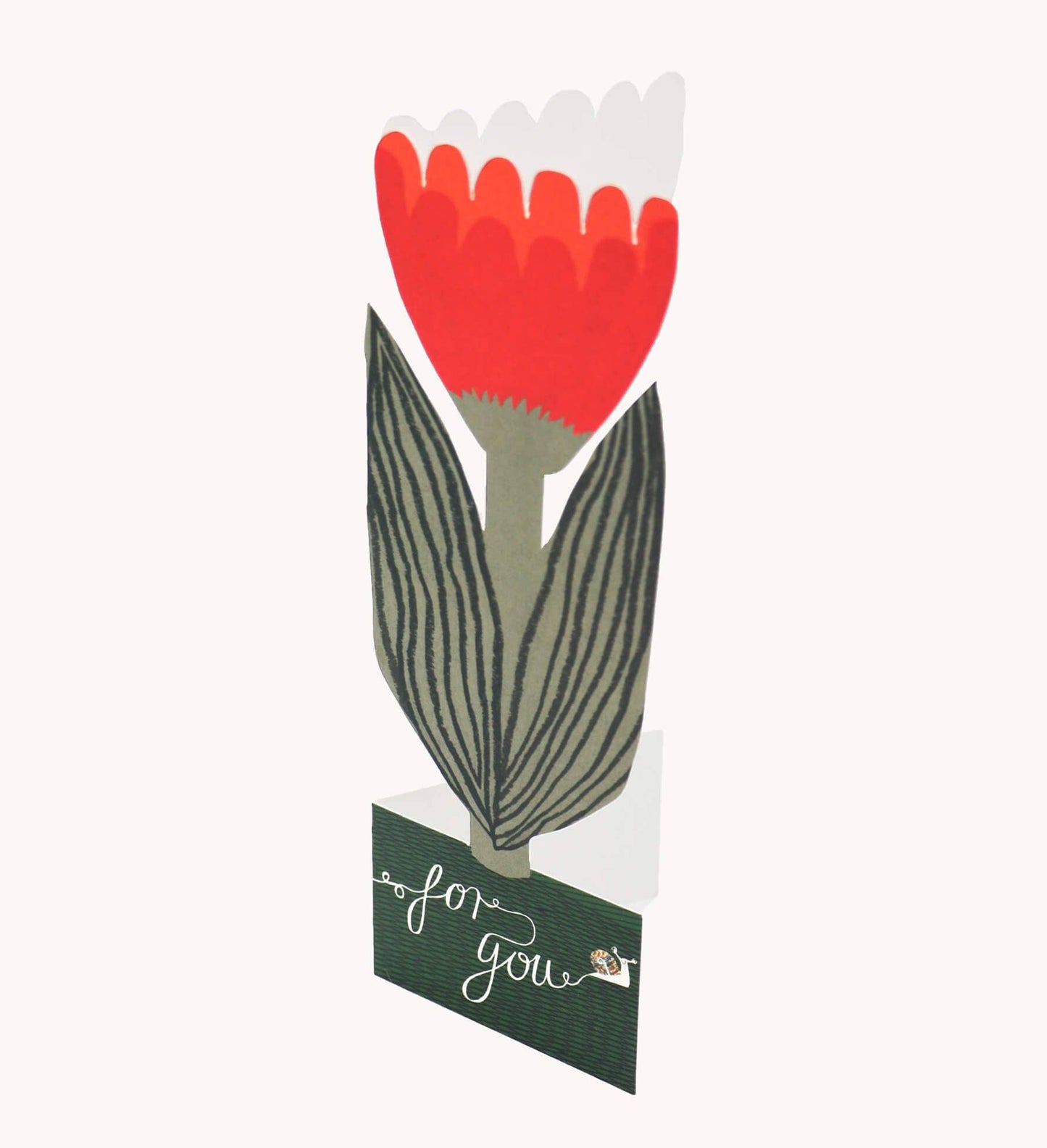 Red Tulip, For You Card Greeting Card