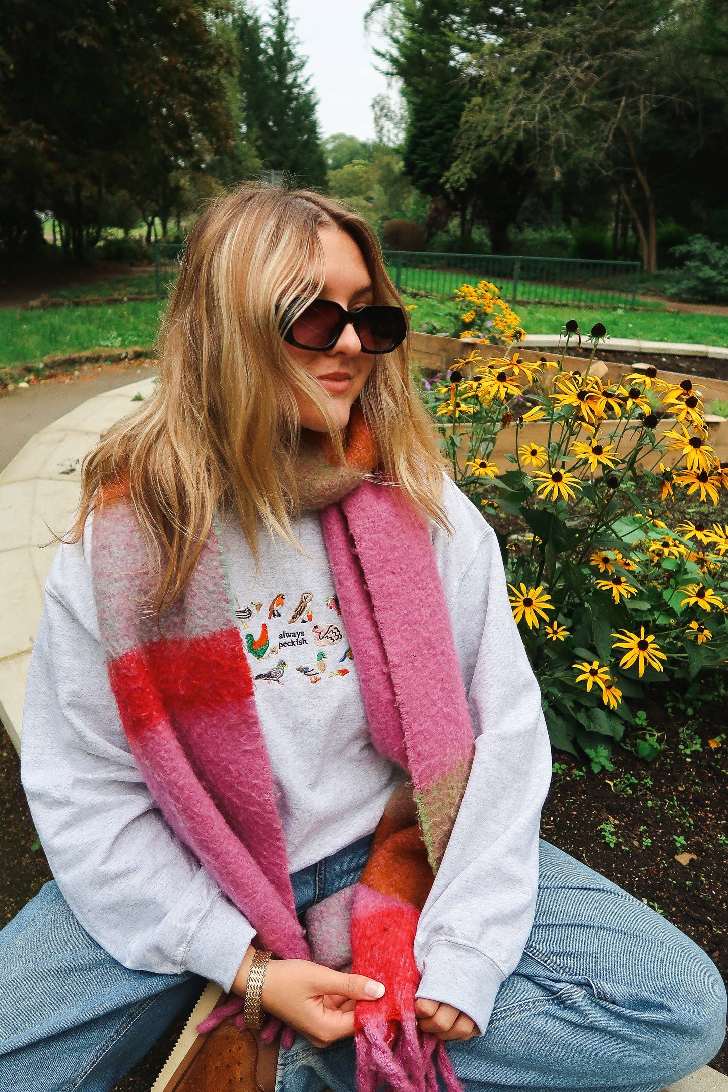 Always Peckish Embroidered Sweatshirt