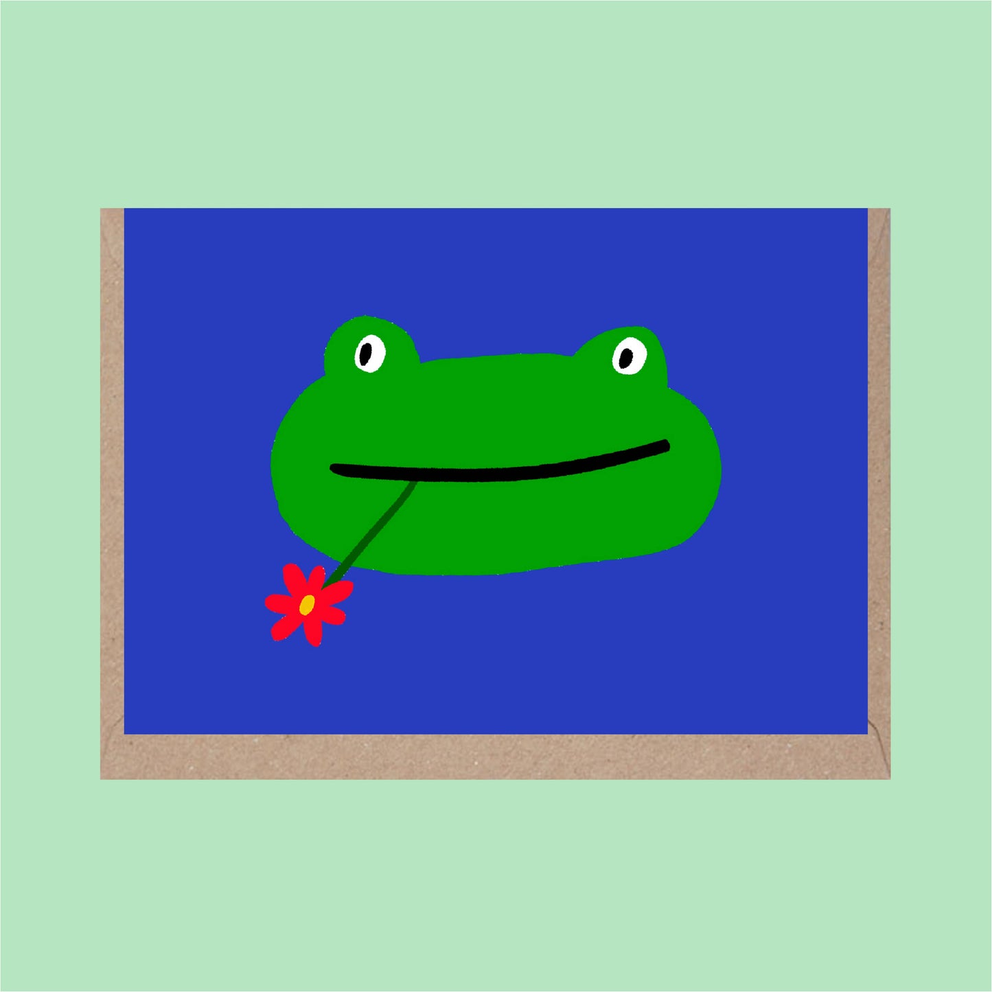 Frog Face Greeting Card