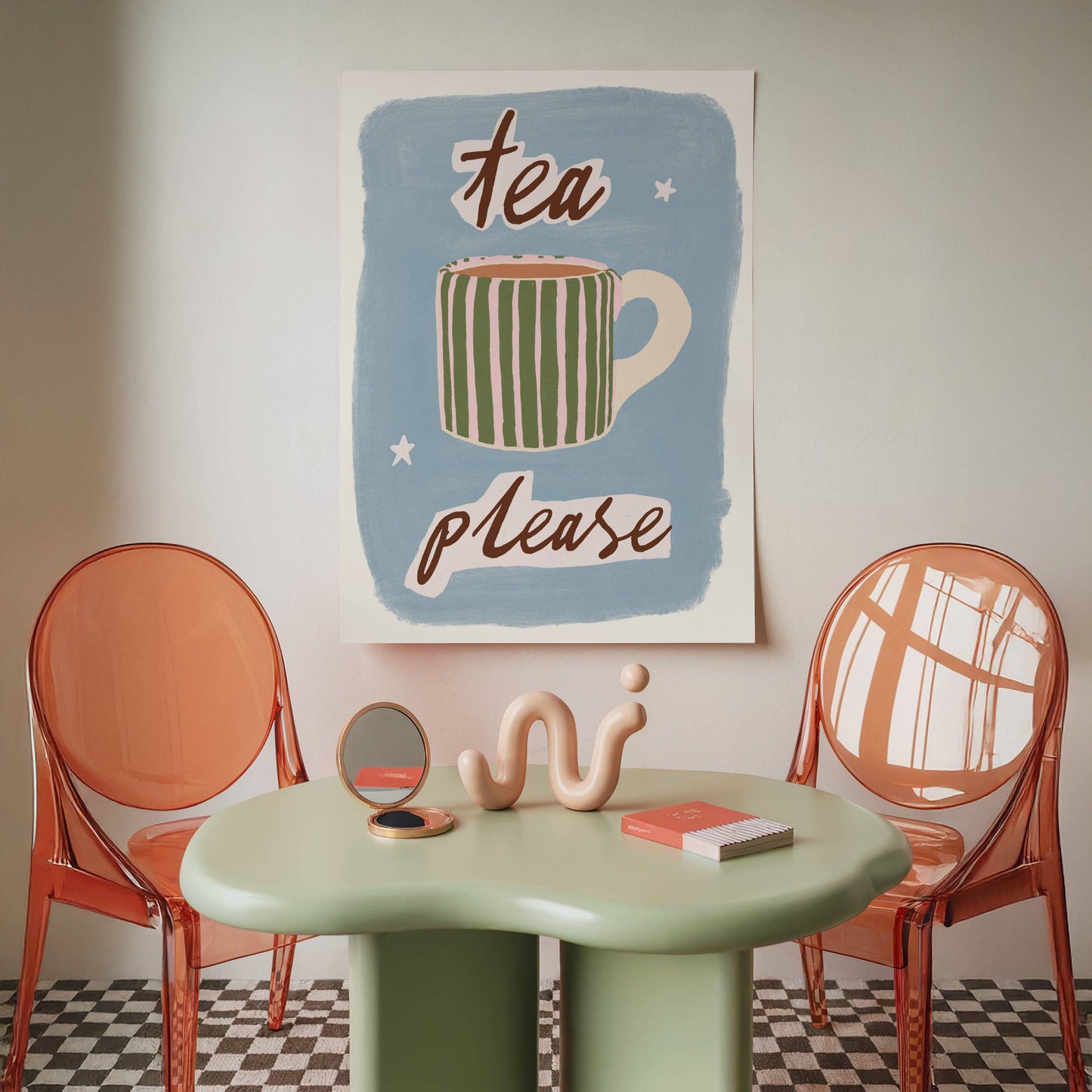 Tea Please Kitchen Illustration Print