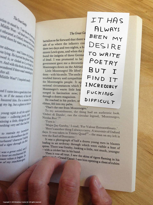 Write Poetry Naughty David Shrigley Magnetic Bookmark