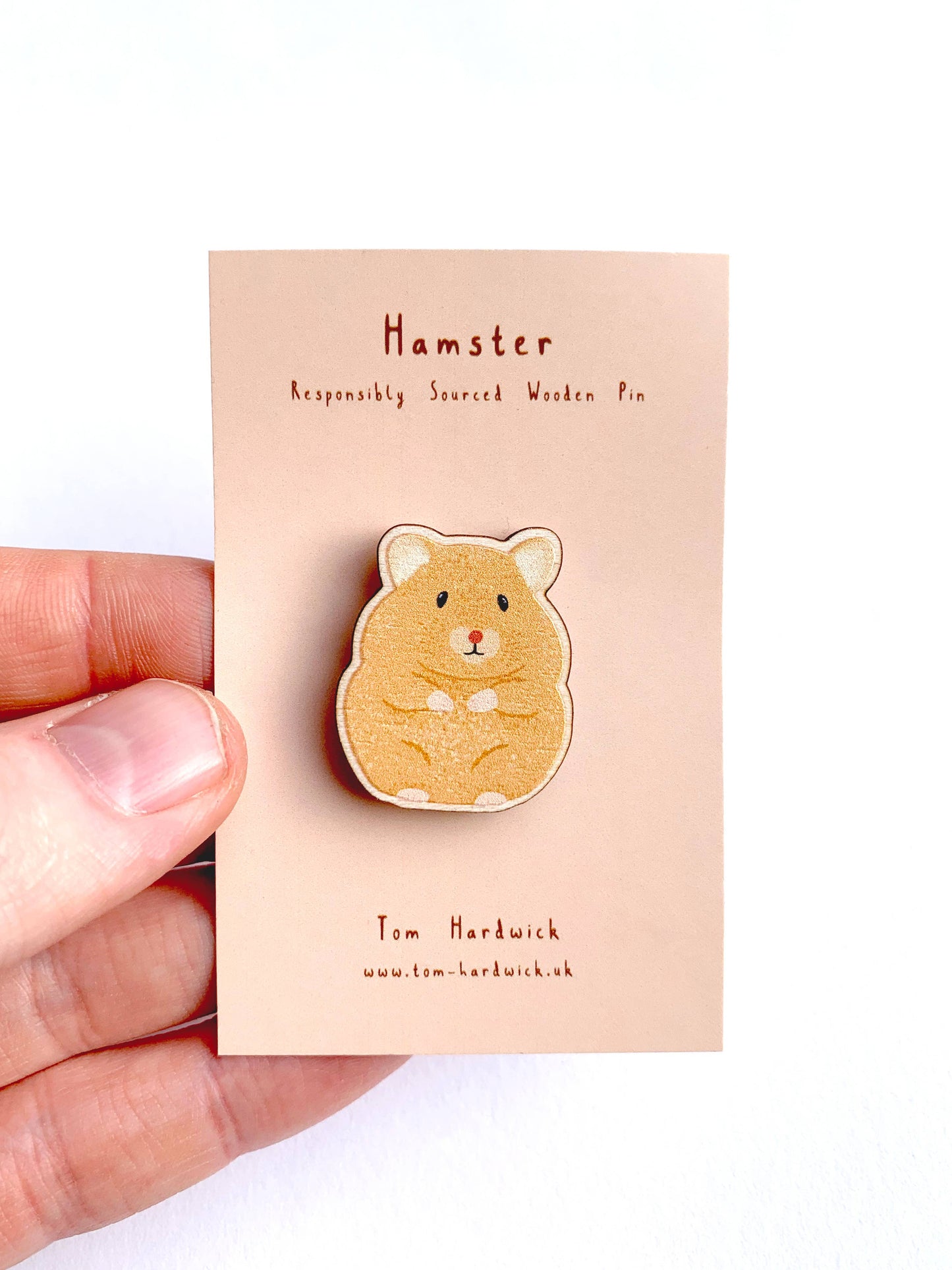 Hamster Wooden Pin - Responsibly Sourced