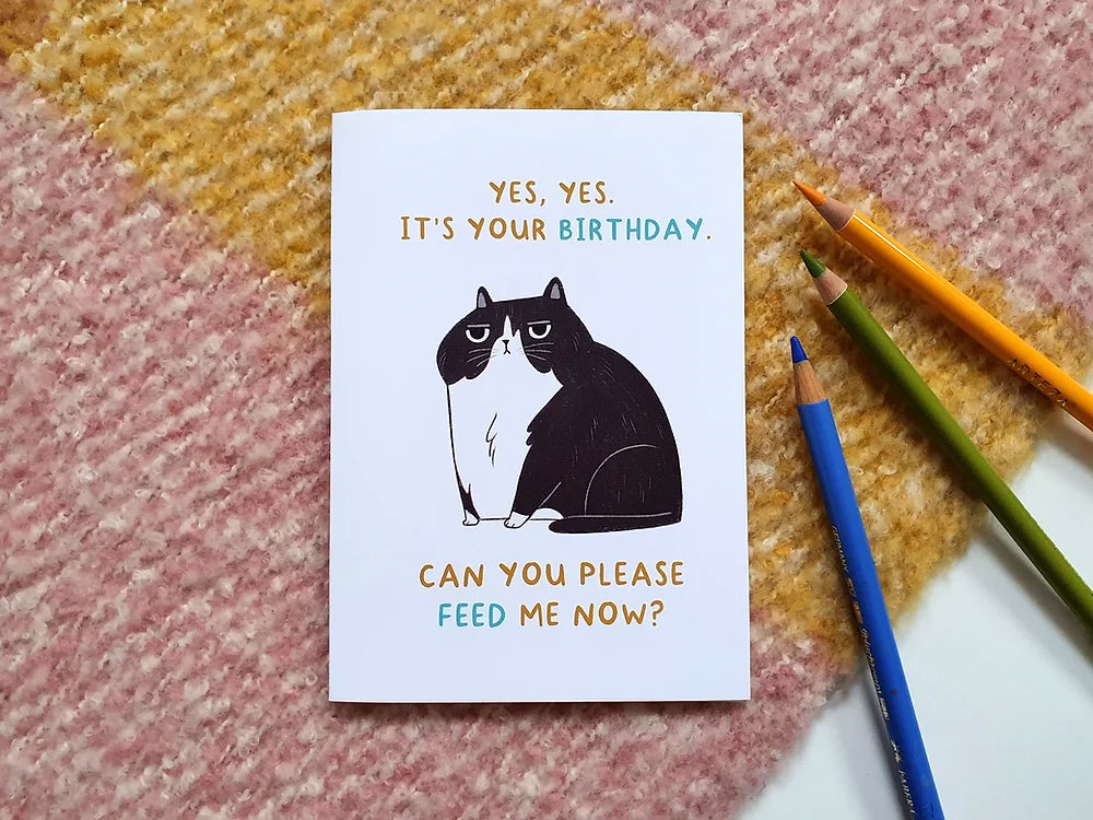 FEED Cat Card by Ruth Hammond