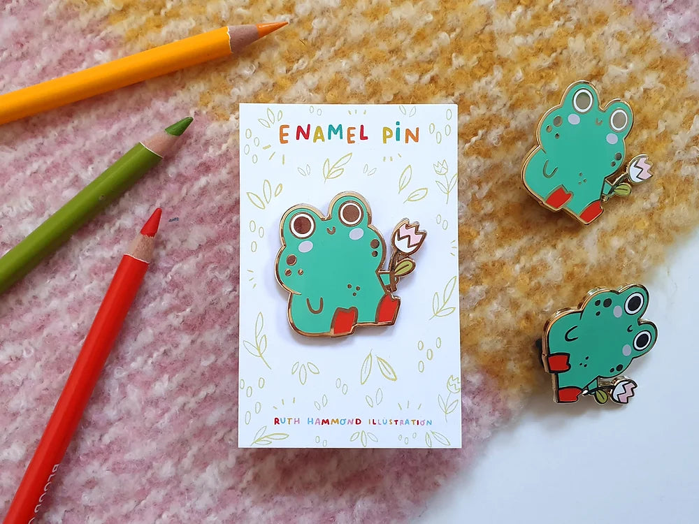 Frog Enamel Pin by Ruth Hammond