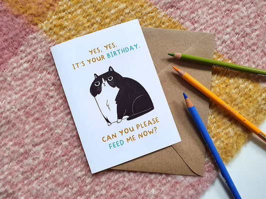 FEED Cat Card by Ruth Hammond