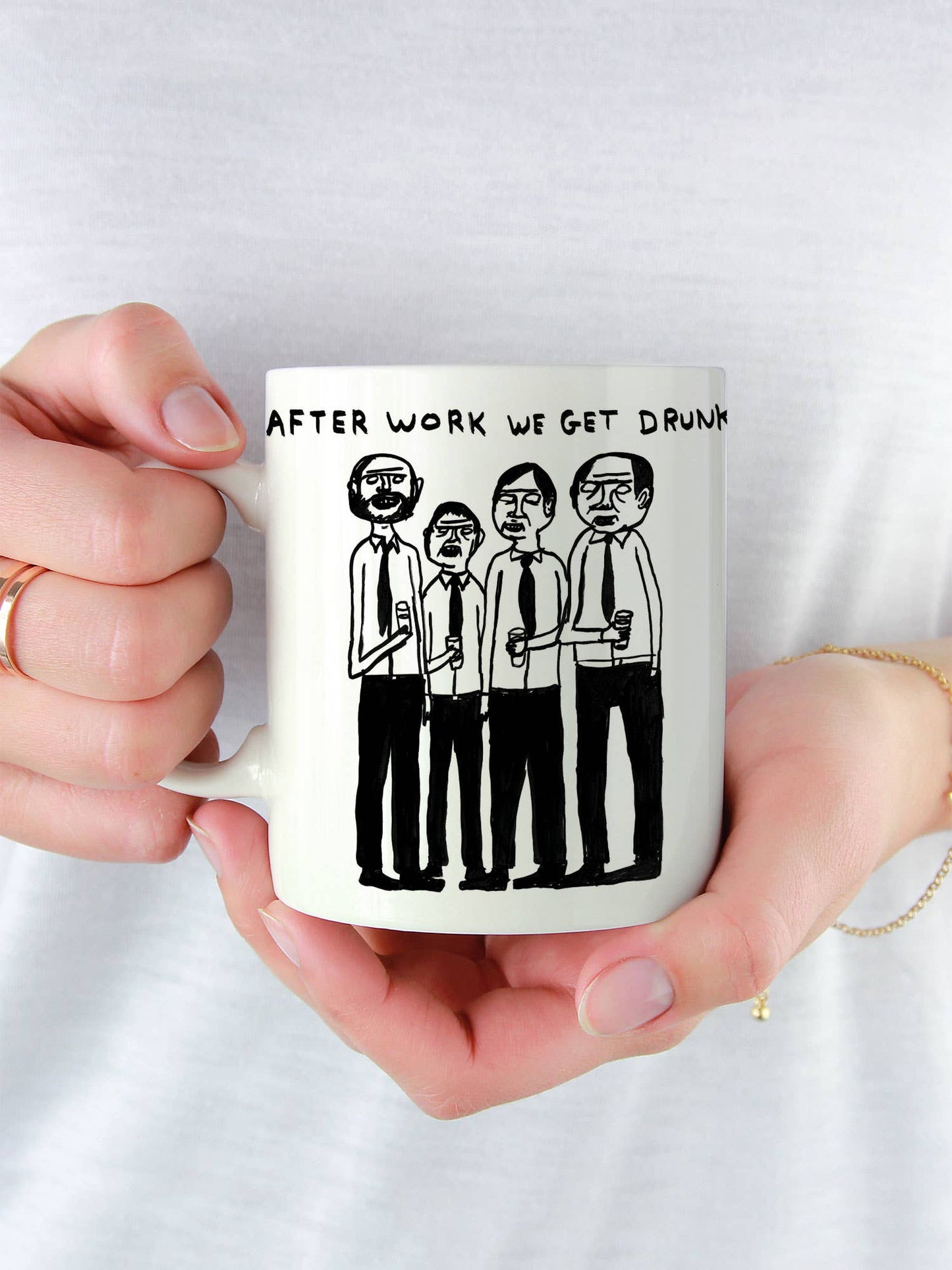 After Work Get Drunk David Shrigley Mug