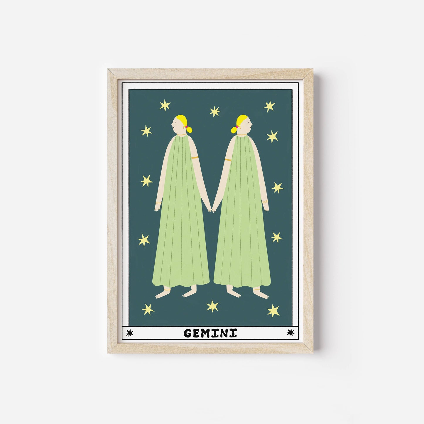 Tarot Gemini Art Print | Horoscope Print | Celestial Art