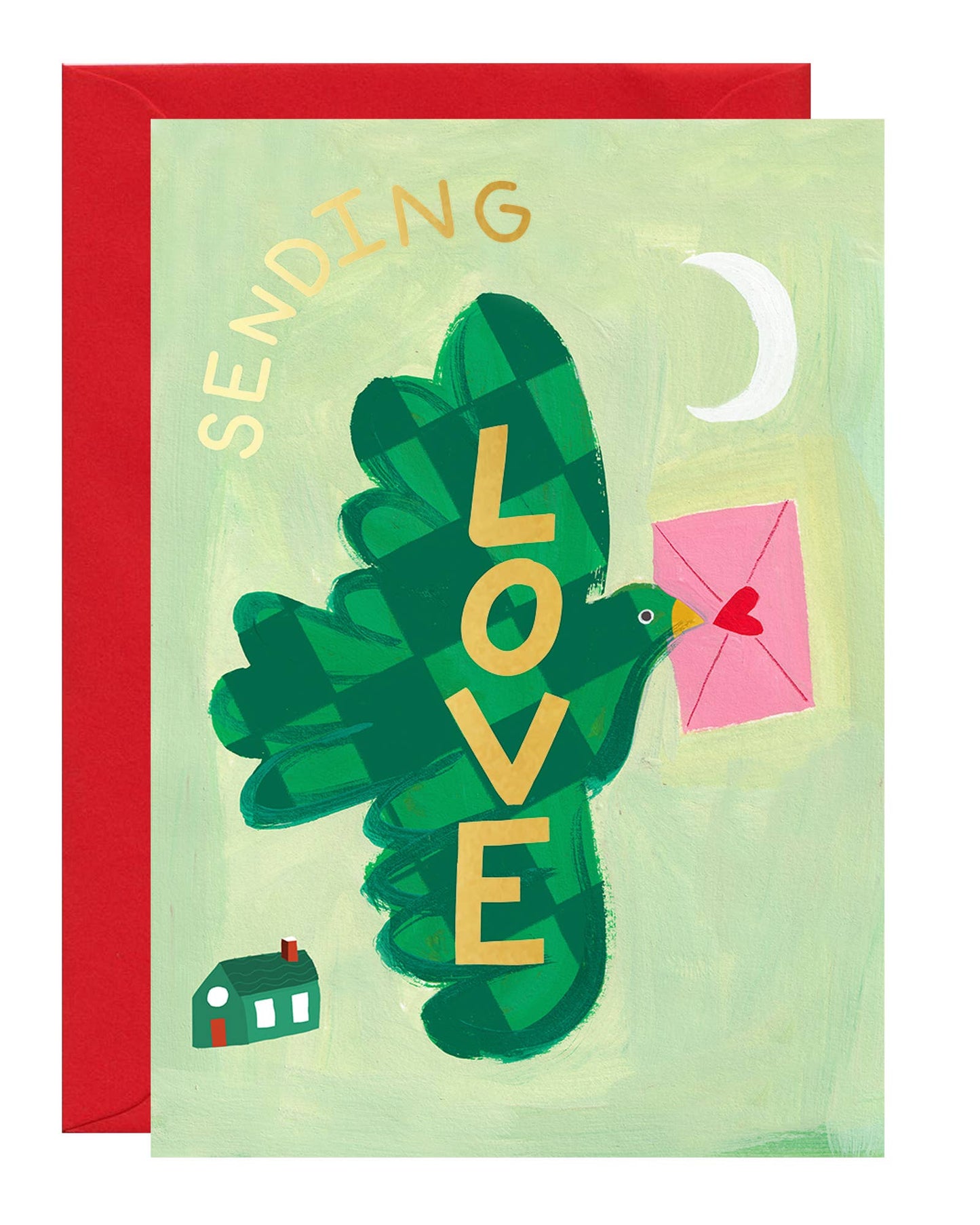 SENDING LOVE Gold Foiled LOVE Card