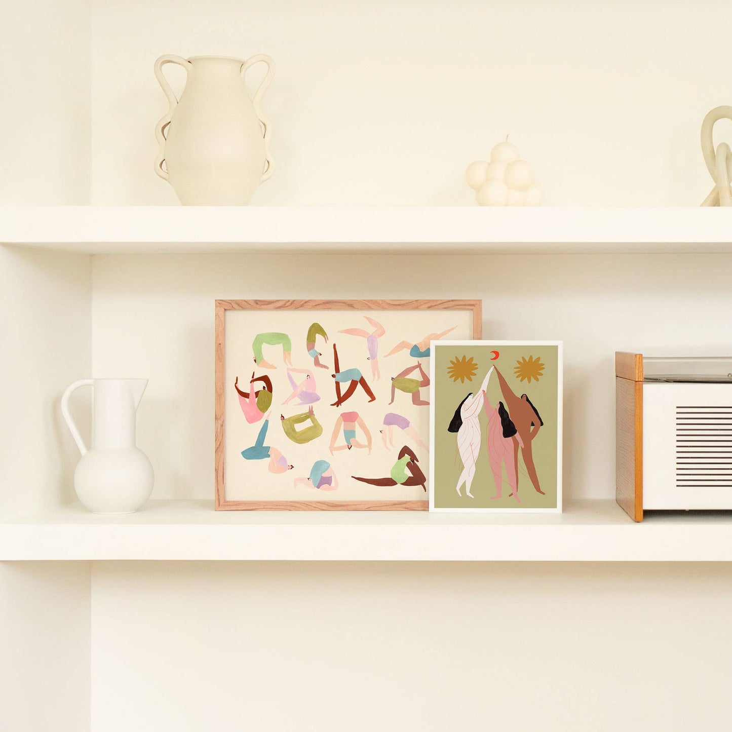 Yoga Ladies Art Print | Mindfulness Wall Art | Boho | Poses