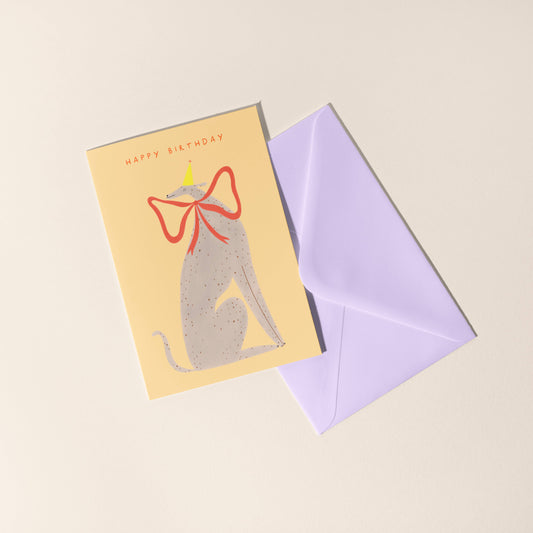 Happy Birthday Whippet Greeting Card