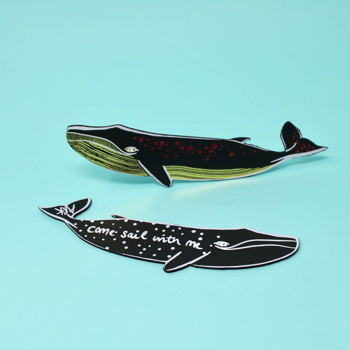 Whale 'Sail with Me' Bookmark