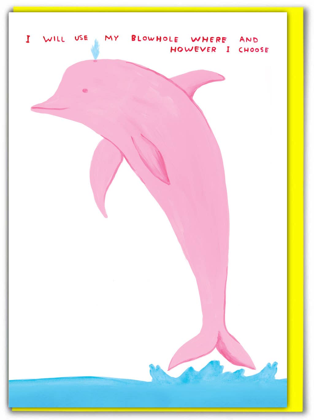 Funny Greetings Card - Blowhole by David Shrigley