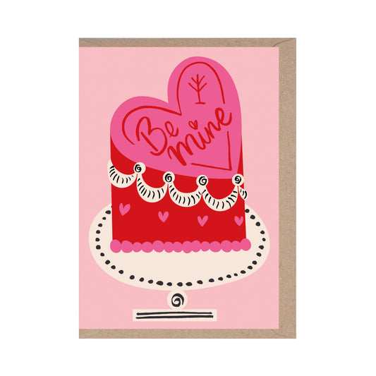 Be Mine Cake Greeting Card