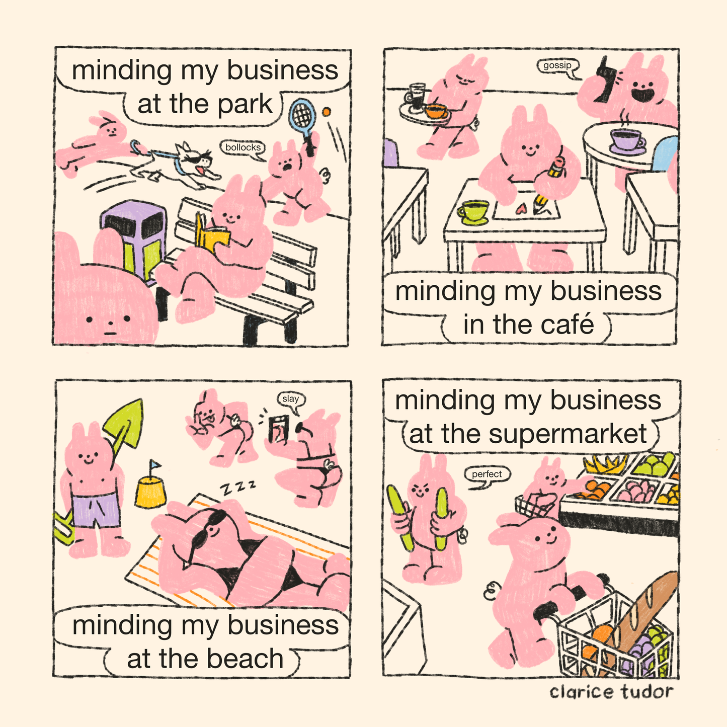 Minding My Business Comic Postcard Print CT15