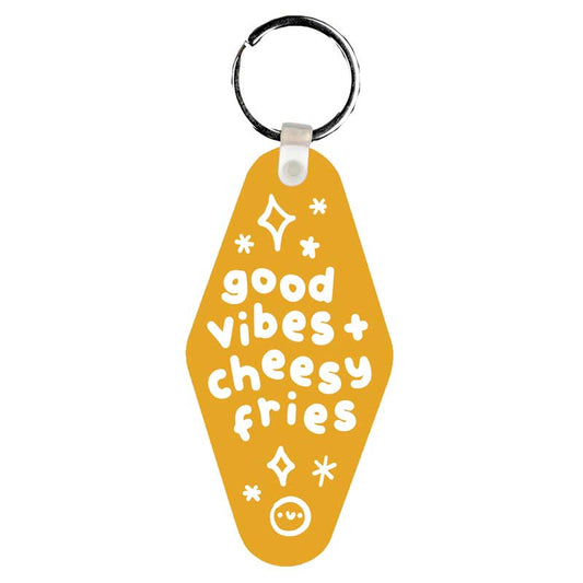 Cheesy Fries Motel Keyring