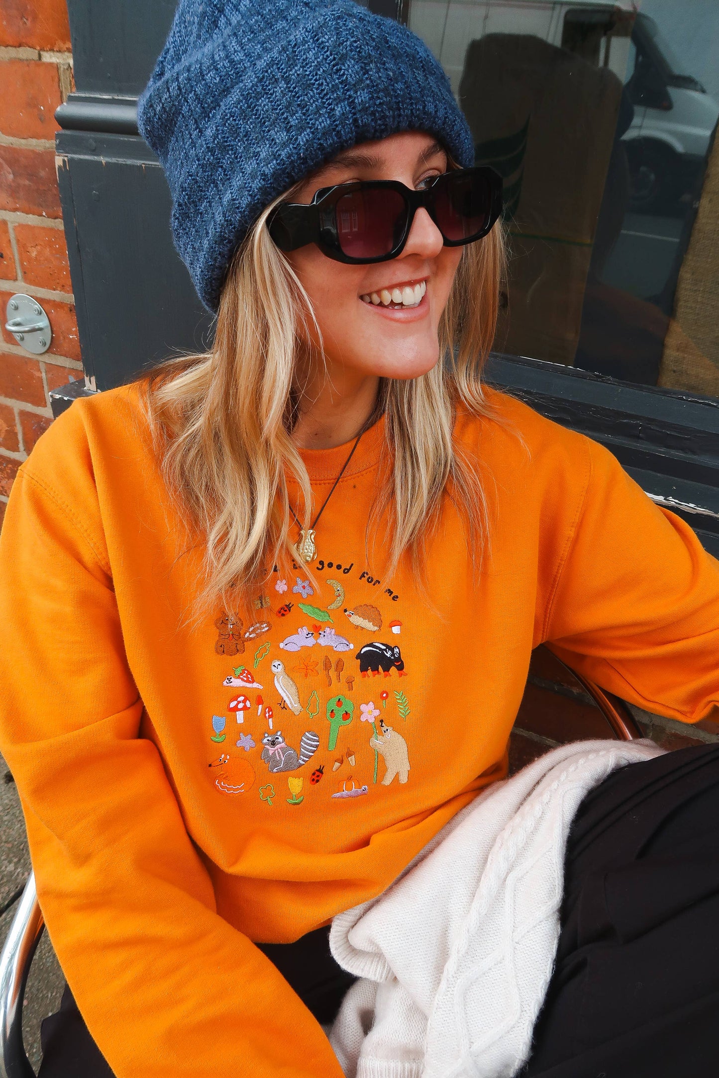 Nature Is Good For Me Embroidered Sweatshirt by Limpet Store