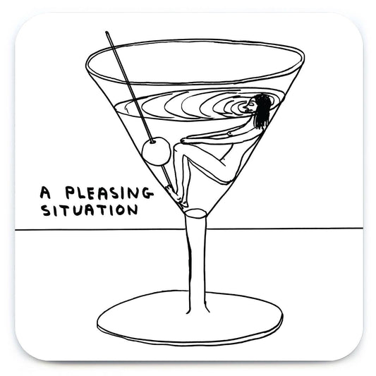 A Pleasing Situation - Funny Art Coaster By David Shrigley