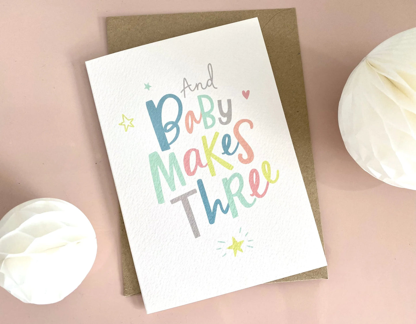 Baby Makes Three Card by Dotty Black