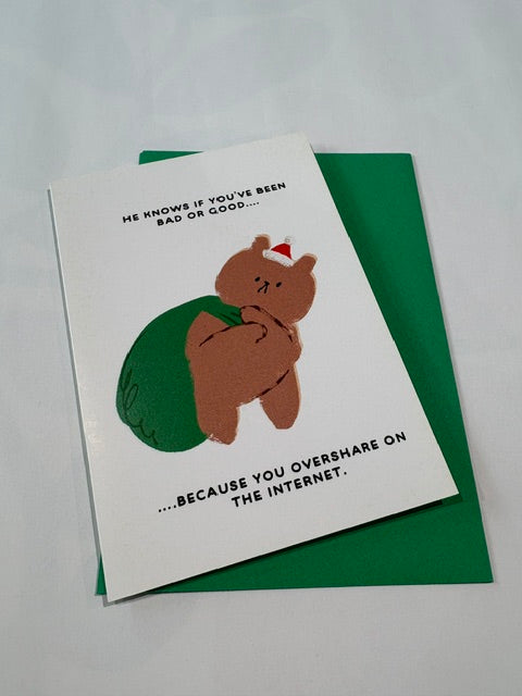 Overshare on the Internet Christmas Card