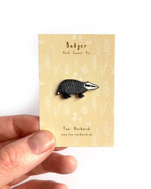 Badger Enamel Pin by Tom Hardwick