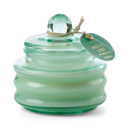 Misted Lime / Beam Glass Candle - Bright Green