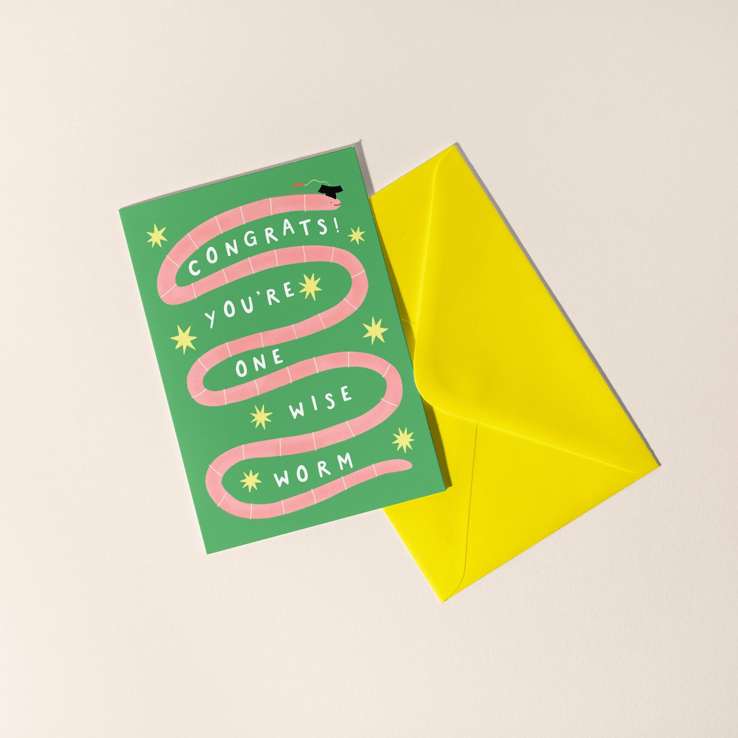 Congrats You're One Wise Worm Greeting Card