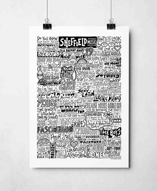 Sheffield Music & Bands Art Print