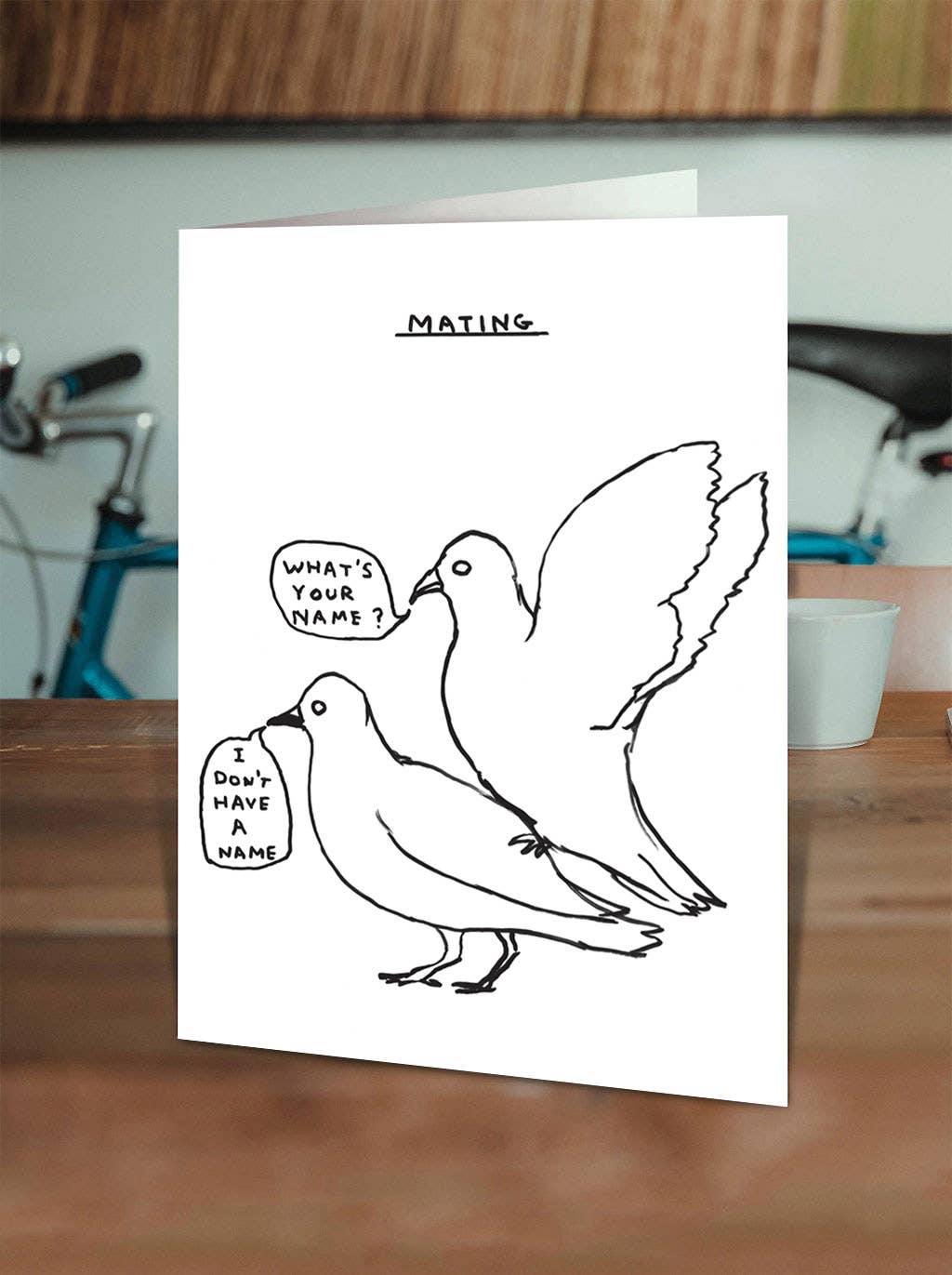 Mating Pigeons Greeting Card by David Shrigley