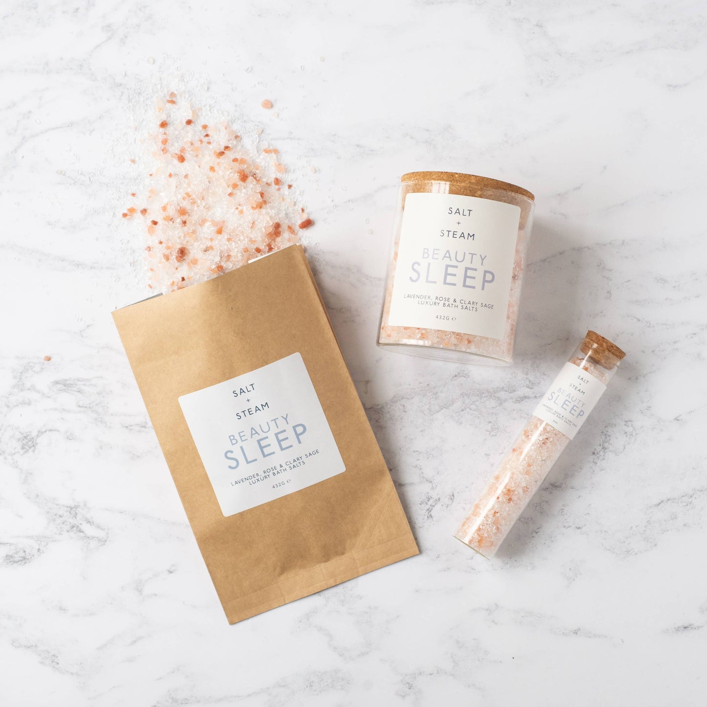 Beauty Sleep - Lavender & Rose Bath Salts 80g & 432g